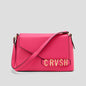 Bolso bandolera de hombro de piel vegana de CRVSH, Caetana Fucsia