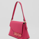 Bolso bandolera de hombro de piel vegana de CRVSH, Caetana Fucsia