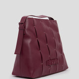 Shopper de piel vegana Candela de CRVSH, Burgundy
