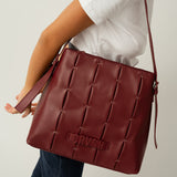 Shopper de piel vegana Candela de CRVSH, Burgundy
