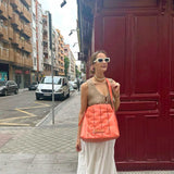 Bolso shopper Candela Coral de CRVSH