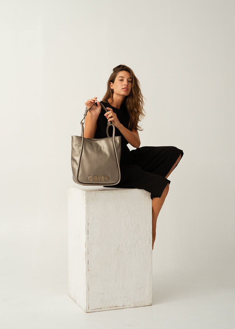 Bolso shopper Nicosia plata de CRVSH