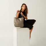 Bolso shopper Nicosia plata de CRVSH