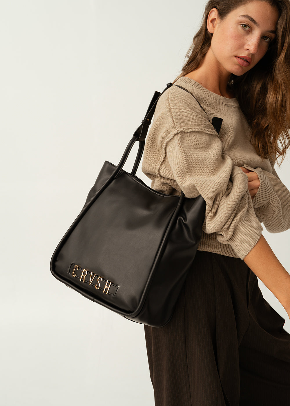 Bolso shopper Nicosia negro de CRVSH