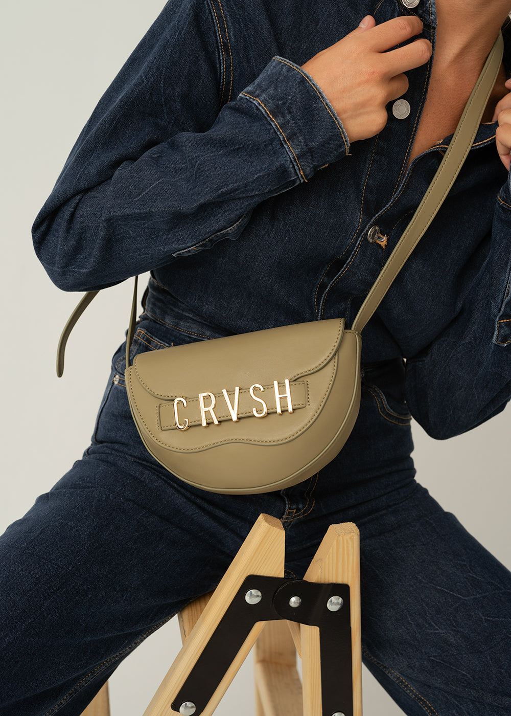 Bolso bandolera ANI VERDE de CRVSH