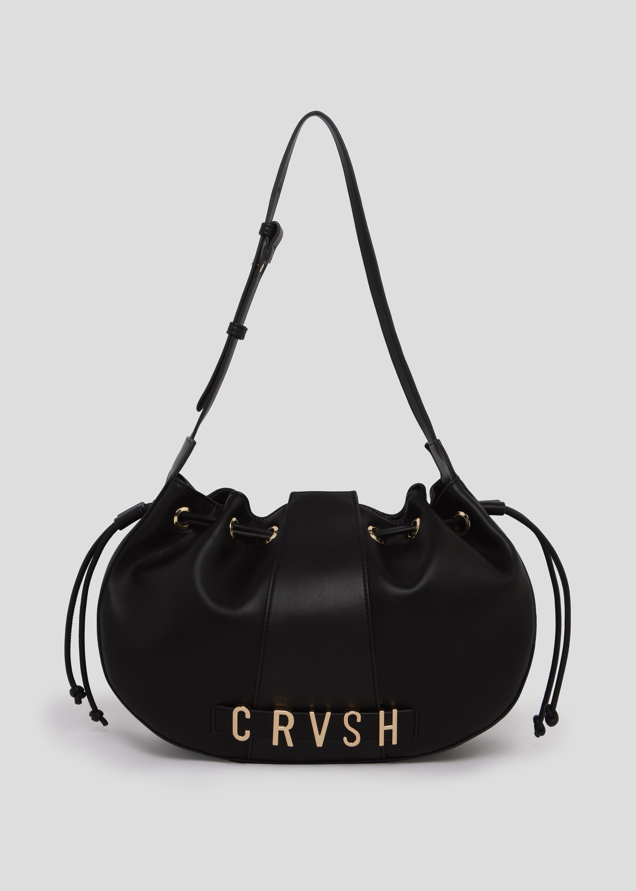 Bolso de hombro de piel vegana Heket de CRVSH, Negro