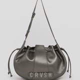 Bolso de hombro de piel vegana Heket de CRVSH, Plata