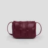 Bolso bandolera de piel vegana Lina de CRVSH, Burgundy