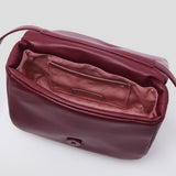 Bolso bandolera de piel vegana Lina de CRVSH, Burgundy