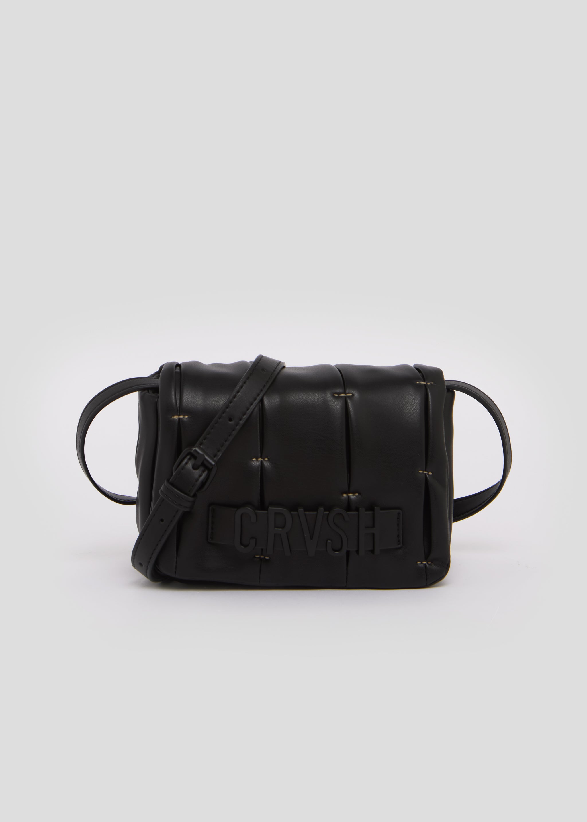 Bolso bandolera de piel vegana Lina de CRVSH, Negro