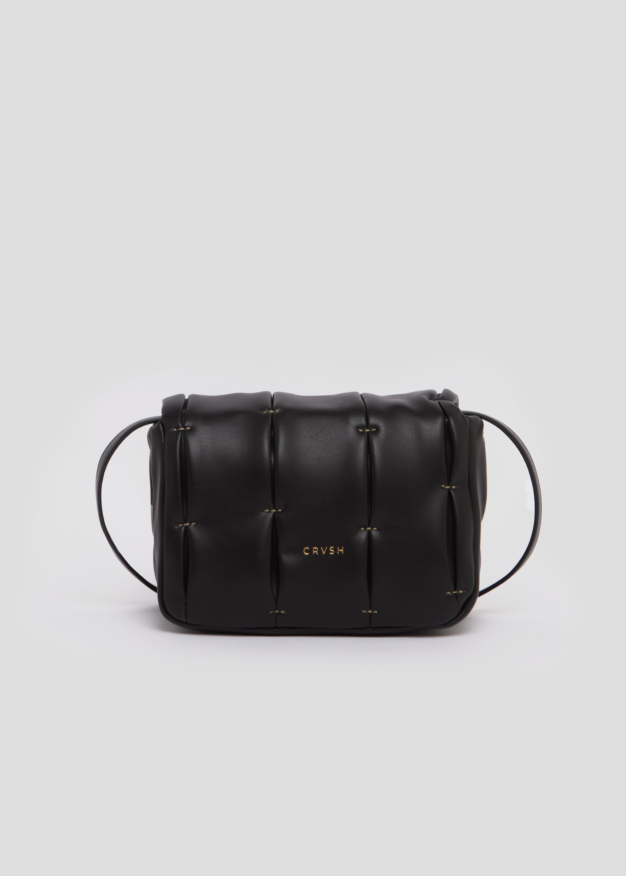 Bolso bandolera de piel vegana Lina de CRVSH, Negro