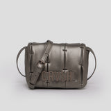 Bolso bandolera de piel vegana Lina de CRVSH, Plata