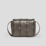 Bolso bandolera de piel vegana Lina de CRVSH, Plata