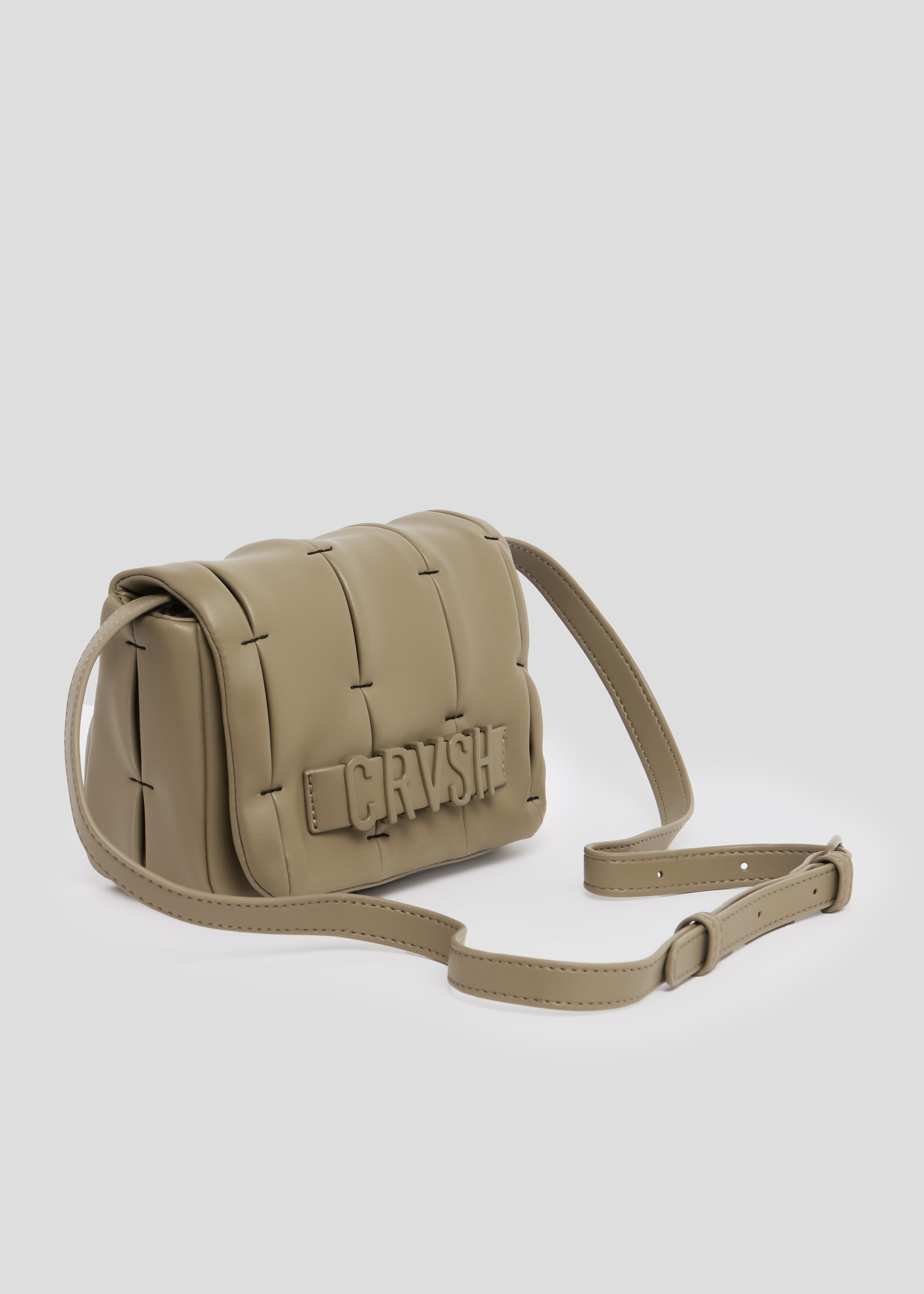 Bolso bandolera de piel vegana Lina de CRVSH, Verde