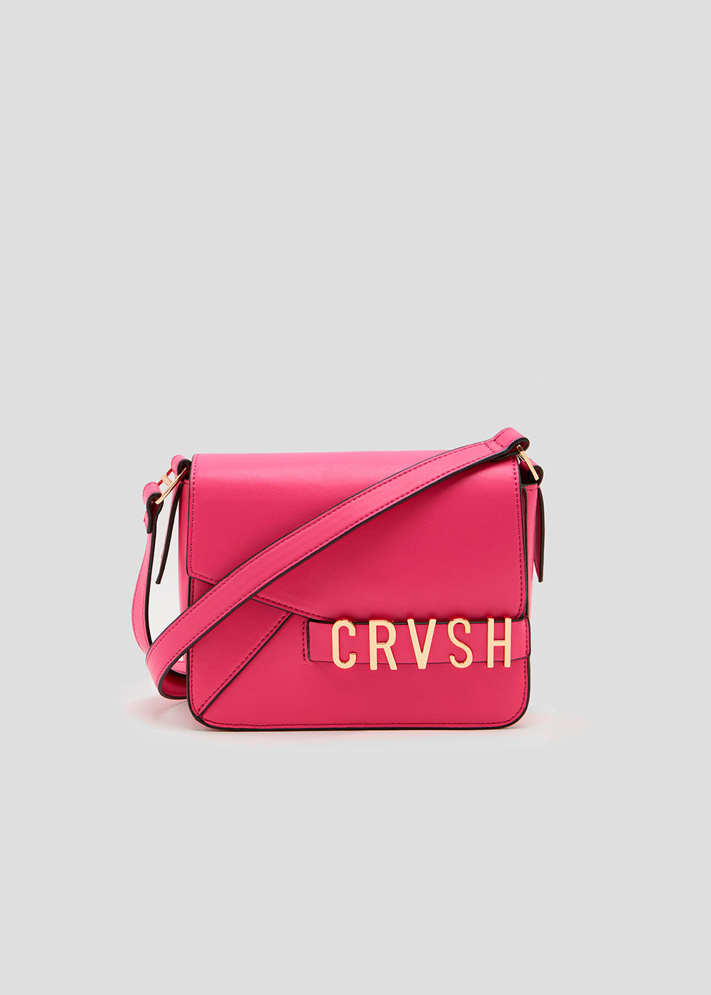 Bolso bandolera de hombro de piel vegana de CRVSH, Liset Fucsia