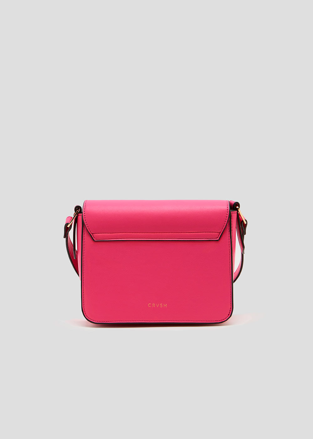 Bolso bandolera de hombro de piel vegana de CRVSH, Liset Fucsia