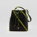 Bolso saco de piel vegana LUISA NEGRO de CRVSH