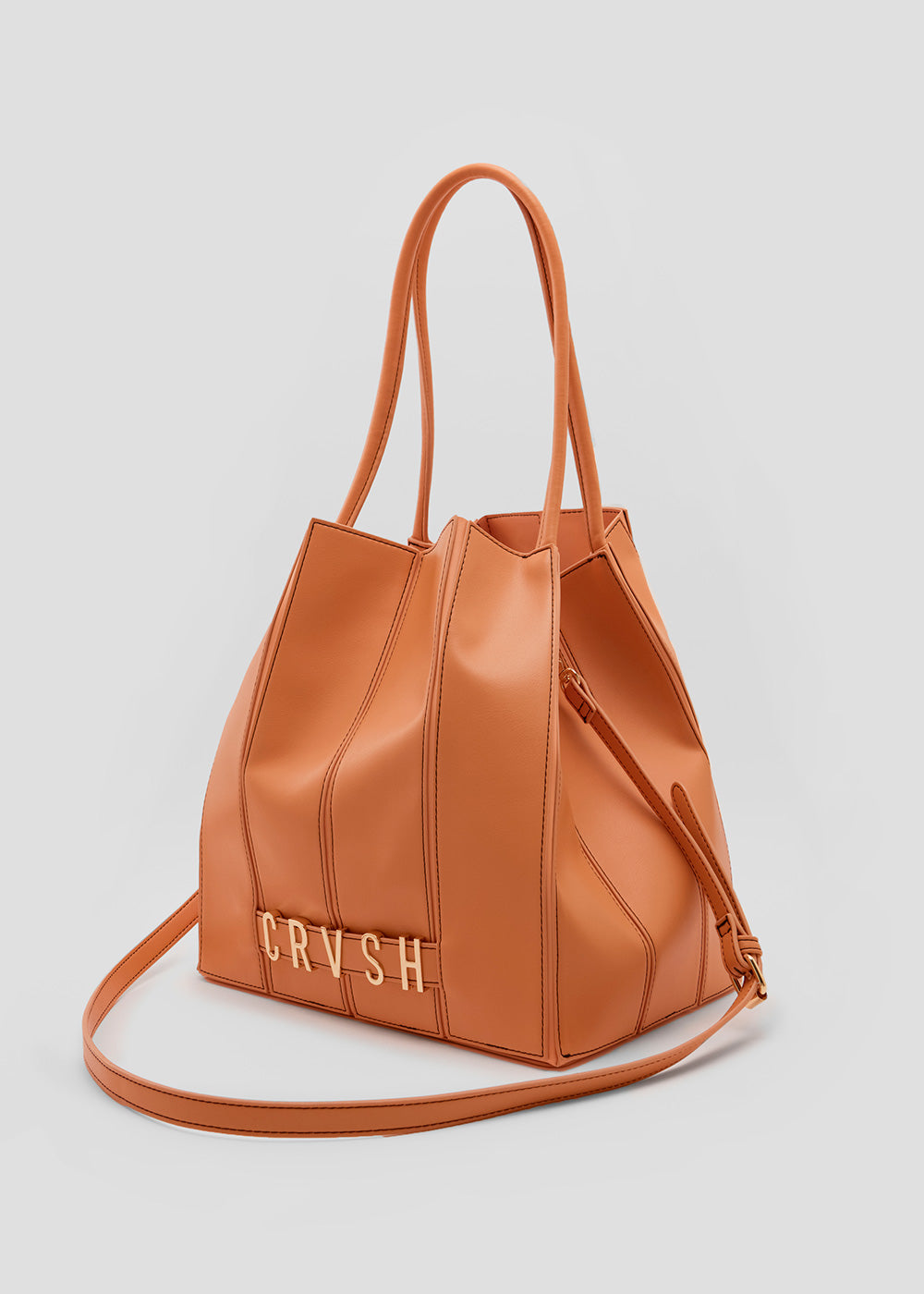 Bolso shopper de piel vegana de máxima calidad modelo MARÍA naranja