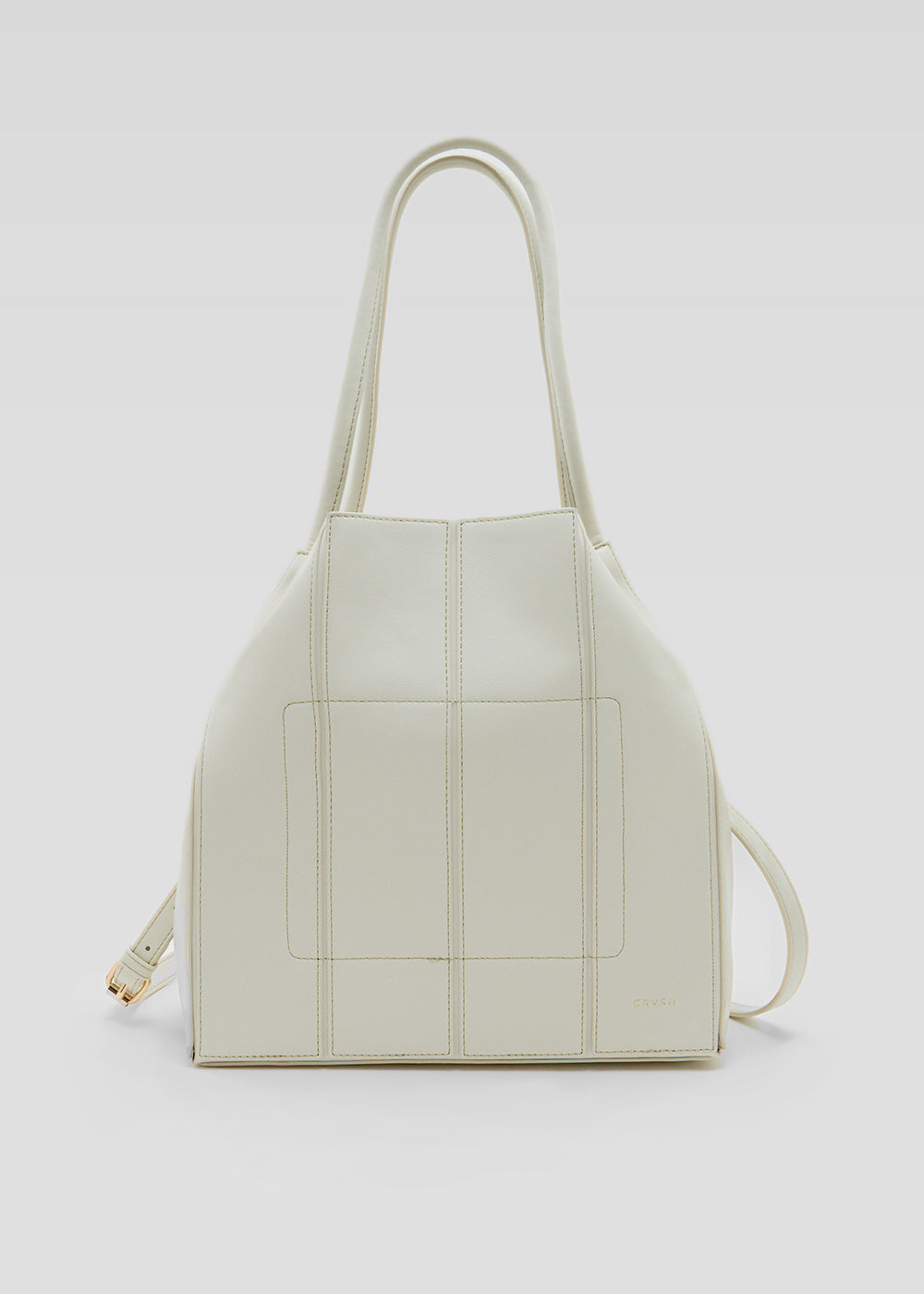 Bolso shopper de piel vegana de máxima calidad modelo MARÍA off white