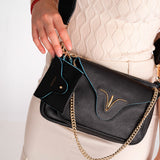 Bolso bandolera de CRVSH 3 en 1 modelo VICTORIA GLASTONBURY NEGRO