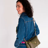 Bolso bandolera de CRVSH 3 en 1 modelo VICTORIA GLASTONBURY VERDE