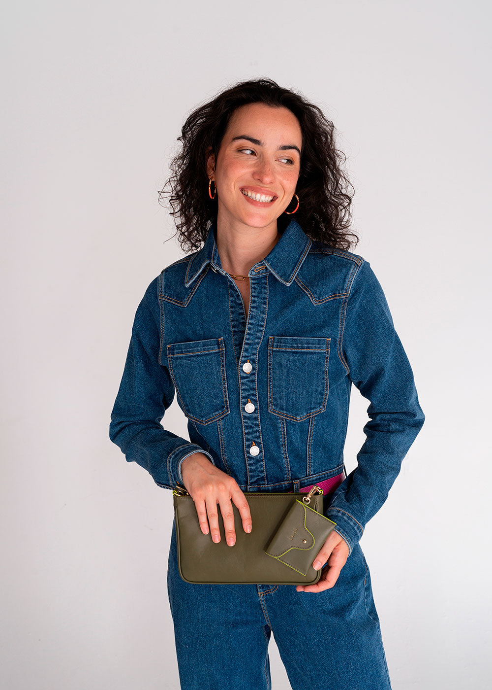 Bolso bandolera de CRVSH 3 en 1 modelo VICTORIA GLASTONBURY VERDE