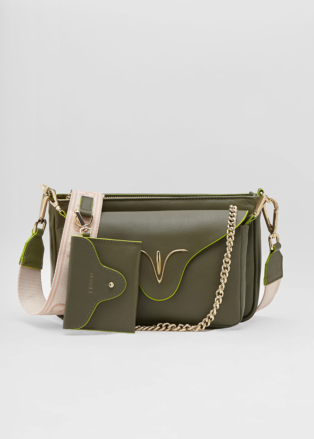 Bolso bandolera de CRVSH 3 en 1 modelo VICTORIA GLASTONBURY VERDE