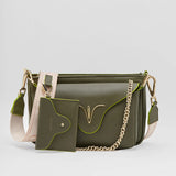 Bolso bandolera de CRVSH 3 en 1 modelo VICTORIA GLASTONBURY VERDE