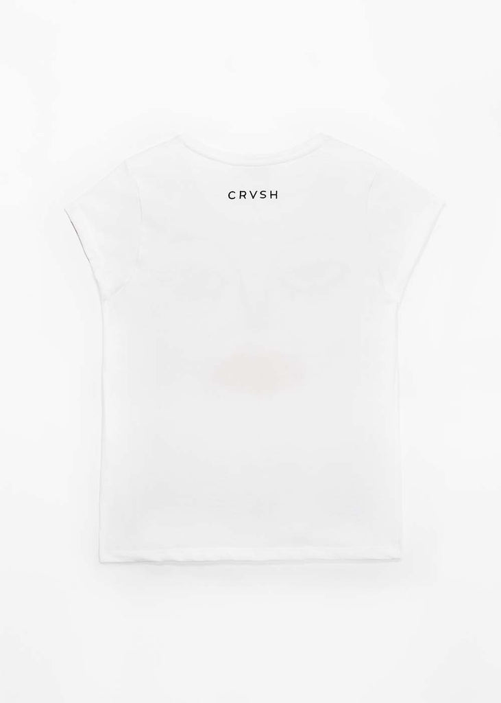Camiseta NEAL de CRVSH, estampada con diseño original en el frontal y logo bordado en la trasera. 100% algodón.